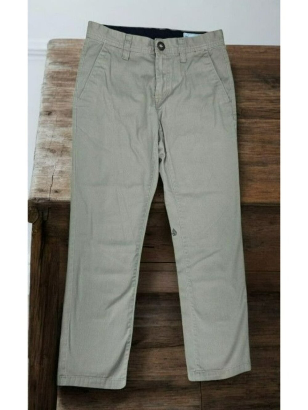 Volcom Mens Khaki Stretch Cotton Blend Pants 28x29